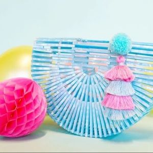 Blue Basket Hand bag